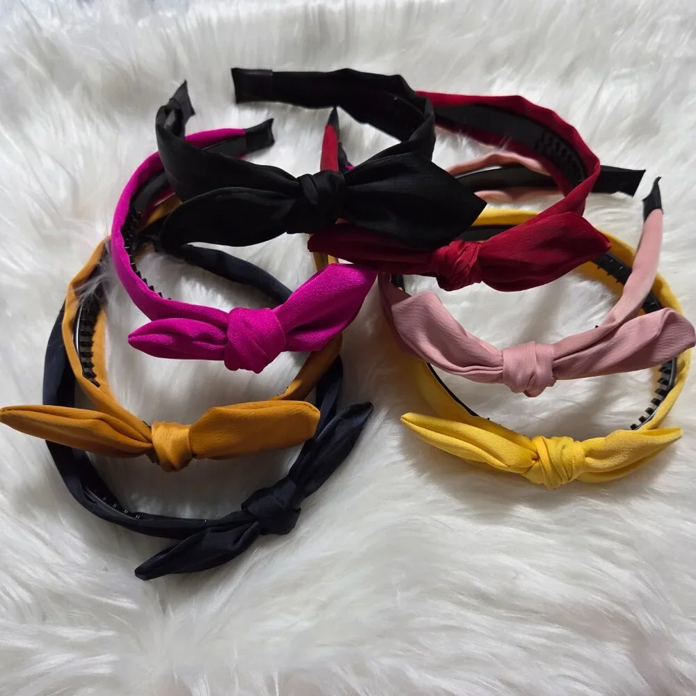 Set of 7 Knotted Bow Headbands